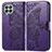 Custodia Portafoglio In Pelle Farfalla Cover con Supporto per Samsung Galaxy M33 5G Viola