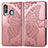 Custodia Portafoglio In Pelle Farfalla Cover con Supporto per Samsung Galaxy M40 Rosa
