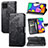 Custodia Portafoglio In Pelle Farfalla Cover con Supporto per Samsung Galaxy M62 4G
