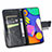 Custodia Portafoglio In Pelle Farfalla Cover con Supporto per Samsung Galaxy M62 4G