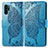 Custodia Portafoglio In Pelle Farfalla Cover con Supporto per Samsung Galaxy Note 10 Plus 5G Blu