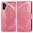 Custodia Portafoglio In Pelle Farfalla Cover con Supporto per Samsung Galaxy Note 10 Plus 5G Rosa Caldo