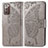 Custodia Portafoglio In Pelle Farfalla Cover con Supporto per Samsung Galaxy Note 20 5G Grigio