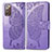 Custodia Portafoglio In Pelle Farfalla Cover con Supporto per Samsung Galaxy Note 20 5G Lavanda