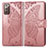 Custodia Portafoglio In Pelle Farfalla Cover con Supporto per Samsung Galaxy Note 20 5G Rosa