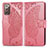 Custodia Portafoglio In Pelle Farfalla Cover con Supporto per Samsung Galaxy Note 20 5G Rosa Caldo
