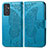 Custodia Portafoglio In Pelle Farfalla Cover con Supporto per Samsung Galaxy Quantum2 5G Blu
