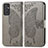 Custodia Portafoglio In Pelle Farfalla Cover con Supporto per Samsung Galaxy Quantum2 5G Grigio