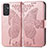Custodia Portafoglio In Pelle Farfalla Cover con Supporto per Samsung Galaxy Quantum2 5G Rosa