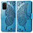 Custodia Portafoglio In Pelle Farfalla Cover con Supporto per Samsung Galaxy S20 Plus 5G Blu