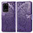 Custodia Portafoglio In Pelle Farfalla Cover con Supporto per Samsung Galaxy S20 Ultra 5G Viola