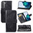 Custodia Portafoglio In Pelle Farfalla Cover con Supporto per Samsung Galaxy S21 5G