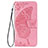 Custodia Portafoglio In Pelle Farfalla Cover con Supporto per Samsung Galaxy S21 Ultra 5G