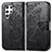 Custodia Portafoglio In Pelle Farfalla Cover con Supporto per Samsung Galaxy S21 Ultra 5G Nero