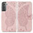 Custodia Portafoglio In Pelle Farfalla Cover con Supporto per Samsung Galaxy S23 Plus 5G Rosa