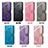 Custodia Portafoglio In Pelle Farfalla Cover con Supporto per Samsung Galaxy S23 Ultra 5G