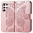 Custodia Portafoglio In Pelle Farfalla Cover con Supporto per Samsung Galaxy S25 Ultra 5G Rosa