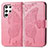 Custodia Portafoglio In Pelle Farfalla Cover con Supporto per Samsung Galaxy S25 Ultra 5G Rosa Caldo