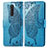 Custodia Portafoglio In Pelle Farfalla Cover con Supporto per Sony Xperia 1 Blu