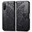 Custodia Portafoglio In Pelle Farfalla Cover con Supporto per Sony Xperia 10 III Lite Nero