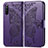 Custodia Portafoglio In Pelle Farfalla Cover con Supporto per Sony Xperia 10 III Viola