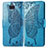 Custodia Portafoglio In Pelle Farfalla Cover con Supporto per Sony Xperia 8 Lite Blu
