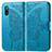 Custodia Portafoglio In Pelle Farfalla Cover con Supporto per Sony Xperia Ace II Blu