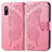 Custodia Portafoglio In Pelle Farfalla Cover con Supporto per Sony Xperia Ace II Rosa Caldo