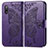 Custodia Portafoglio In Pelle Farfalla Cover con Supporto per Sony Xperia Ace II Viola