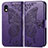 Custodia Portafoglio In Pelle Farfalla Cover con Supporto per Sony Xperia Ace III Viola