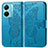 Custodia Portafoglio In Pelle Farfalla Cover con Supporto per Vivo T1 5G Blu