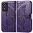 Custodia Portafoglio In Pelle Farfalla Cover con Supporto per Vivo Y76s 5G Viola