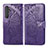 Custodia Portafoglio In Pelle Farfalla Cover con Supporto per Xiaomi Mi Note 10 Lite Viola