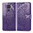 Custodia Portafoglio In Pelle Farfalla Cover con Supporto per Xiaomi Redmi 10X 4G Viola