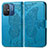 Custodia Portafoglio In Pelle Farfalla Cover con Supporto per Xiaomi Redmi 11A 4G Blu