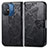 Custodia Portafoglio In Pelle Farfalla Cover con Supporto per Xiaomi Redmi 11A 4G Nero
