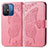Custodia Portafoglio In Pelle Farfalla Cover con Supporto per Xiaomi Redmi 11A 4G Rosa Caldo