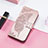 Custodia Portafoglio In Pelle Farfalla Cover con Supporto S01D per Samsung Galaxy M13 5G Rosa