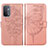Custodia Portafoglio In Pelle Farfalla Cover con Supporto Y01B per Oppo A93 5G Oro Rosa