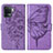 Custodia Portafoglio In Pelle Farfalla Cover con Supporto Y01B per Oppo A94 4G Lavanda