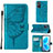 Custodia Portafoglio In Pelle Farfalla Cover con Supporto Y01B per Oppo K10 4G Blu
