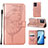 Custodia Portafoglio In Pelle Farfalla Cover con Supporto Y01B per Oppo Reno8 4G Oro Rosa