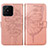 Custodia Portafoglio In Pelle Farfalla Cover con Supporto Y01B per Realme Narzo 50A Oro Rosa