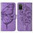 Custodia Portafoglio In Pelle Farfalla Cover con Supporto Y01B per Samsung Galaxy A02s