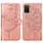 Custodia Portafoglio In Pelle Farfalla Cover con Supporto Y01B per Samsung Galaxy A02s Oro Rosa