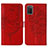 Custodia Portafoglio In Pelle Farfalla Cover con Supporto Y01B per Samsung Galaxy A02s Rosso
