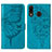 Custodia Portafoglio In Pelle Farfalla Cover con Supporto Y01B per Samsung Galaxy A30
