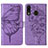 Custodia Portafoglio In Pelle Farfalla Cover con Supporto Y01B per Samsung Galaxy A30 Lavanda