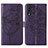 Custodia Portafoglio In Pelle Farfalla Cover con Supporto Y01B per Samsung Galaxy A50 Viola