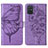 Custodia Portafoglio In Pelle Farfalla Cover con Supporto Y01B per Samsung Galaxy A51 4G Lavanda